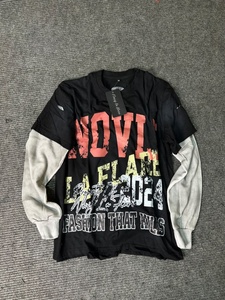 Camiseta de Manga Corta con Estampado Gráfico, 100% Algodón, Estilo Urbano, para Hombre, Talla Grande, Personalizada OEM, con Capa Superior Tipo Waffle - Product Image 1