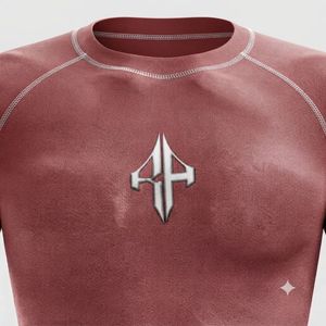 Nueva Camiseta Deportiva de Manga Corta para Hombre con Logotipo Blanco Sublimado, Secado Rápido, Spandex/Poliéster, Cuello Redondo - Product Image 6