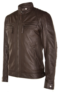 CLASSIC INVENTORS Veste en cuir véritable pour homme style urbain - Imperméable, respirante et coupe-vent, vêtement d'extérieur d'hiver - Product Image 3