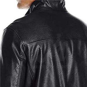New Design Leather <b>Jacket</b> <b>For</b> <b>Men</b> With Front Zip And Adjustable Cuffs Ideal Leather <b>Jacket</b> <b>For</b> Outdoor Activities - Product Image 3