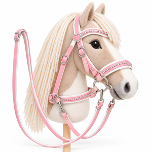 Brida para caballo de juguete diseñada a medida con costuras impecables, correas fiables y colores únicos para colecciones creativas de equitación. - Product Image 1