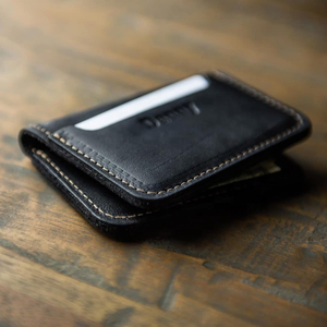 Clásico personalizar regalo cuero genuino tarjetero billetera delgada negocio Banco ID tarjetero para hombre - Product Image 5