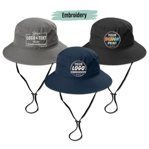 Sombrero de Pesca y Caza Tipo Boonie 100% Algodón para Hombre, Gorra de Caza con Cordón para Verano - Product Image 5
