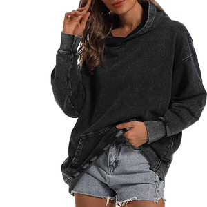 Acid Wash Hoodies for <b>Men</b> and Women Embroidery Camouflage Design Winter Casual <b>Thermal</b> Cotton Blended Digital Printing - Product Image 6