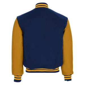 Nueva Chaqueta Varsity de Lana/Cuero para Hombre, Cuello Alto, Transpirable, Resistente al Viento, Reversible, Ecológica, con Cierre de Cuerno - Product Image 4