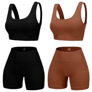 Conjunto Deportivo Profesional para Mujer, Fabricado en Fábrica, de Secado Rápido y Transpirable, para Yoga, con Diseño Sólido sin Costuras - Product Image 1