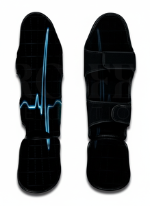 Protège-tibias en cuir de qualité supérieure pour MMA et Kickboxing, avec logo personnalisé, pour la protection des jambes, entraînement de Muay Thai et boxe pour les combattants - Product Image 3