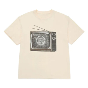 Men's Casual Acid Wash Vintage Canvas T-Shirts Cotton <b>Drop</b> Shoulder with Custom O-neck Cartoon Print Short Sleeves - Product Image 1