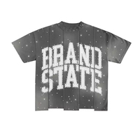 Ensemble T-shirt et short tricoté imprimé personnalisé pour homme, style urbain, été, 100 % coton, col rond, séchage rapide, sans couture