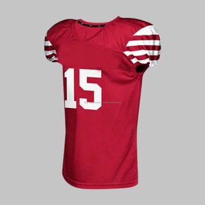 Uniforme de fútbol americano de alta calidad al por mayor personalizado de malla con enclavamiento LICRA spandex algodón polar poliéster polar Material - Product Image 5