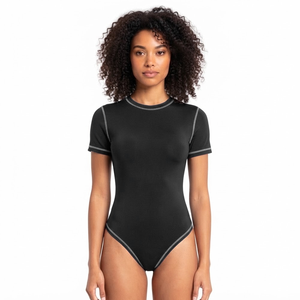 Hot Selling Breathable Women's <b>Swimming</b> Suit with Customized Color and Print Pattern Eco-Friendly Seamless Design - Product Image 4