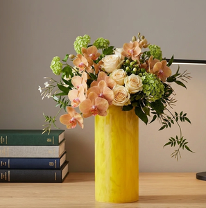 RFCrafts High Quality Resin Floor Flower <b>Vase</b> Modern Home Decor Yellow Linear Table <b>Vase</b> - Product Image 4