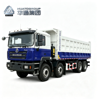 Подержанный восстановленный самосвал Shacman F3000 400 л.с. с левым рулем, сине-белый, 8x4, тяжелый коммерческий дизельный самосвал