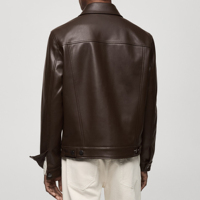 Chaqueta de Cuero Vacuno de Diseño Personalizado para Hombre, Estilo Urbano, Invierno, Ecológica, Transpirable, Acolchada, Profesional, de Alta Calidad
