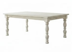 Table à manger extensible 6 places en chêne blanc, style ferme moderne, faite à la main, pour appartement – Conception durable et écologique, assemblée - Product Image 2