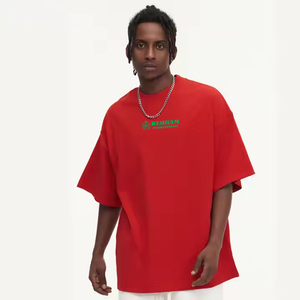 T-shirt décontracté à manches courtes pour homme, coupe classique, 100 % coton 260g, style sportif uni, impression personnalisée par sérigraphie, vente en gros - Product Image 5