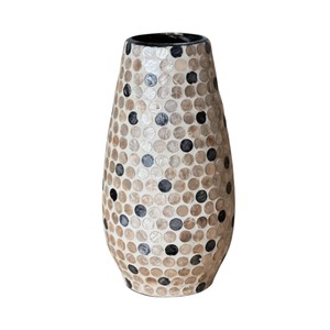 Jarrón Decorativo Hecho a Mano con Incrustaciones de Madreperla, Elegante Exhibición Floral para Interiores de Casas y Hoteles de Lujo - Product Image 6
