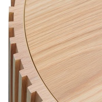 Table basse au design moderne, hauteur réglable, bois de teck massif de haute qualité, finition naturelle, couleur et forme personnalisées, intérieur/extérieur