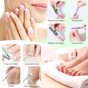 Kit de Uñas, Herramientas para Cortar Uñas, Equipo de Manicura y Pedicura, Pinzas Royal, Instrumentos de Color Negro, el Mejor Kit de Uñas Artificiales - Product Image 5