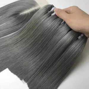 Bon marché, lot de couleur brune super doublement étirée, cheveux humains vierges du fournisseur de cheveux vietnamiens - Product Image 1