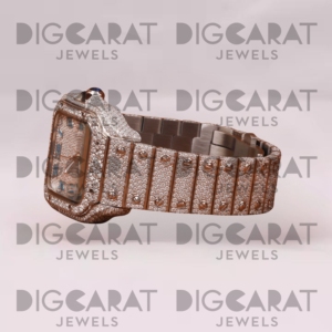 Reloj de Lujo con Incrustaciones de Moissanita y Cuarzo, Caja Cuadrada de 41 mm, Esfera Redonda con Números Romanos, Resistente al Agua, Unisex, Venta al Por Mayor - Product Image 2