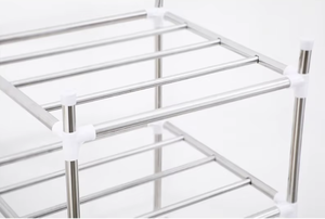 OEM/ODM Vietnam Étagère de rangement mobile multi-niveaux en acier inoxydable pour cuisine et salle de bain, support de lavabo - Product Image 3