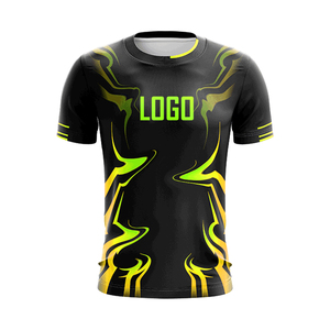 Men's Black <b>Neon</b> Green Quick Dry Anti-Wrinkle Short Sleeve <b>T</b>-<b>Shirt</b> Front Logo Summer Sport <b>Shirt</b> 100% Cotton Flannel Fabric - Product Image 1