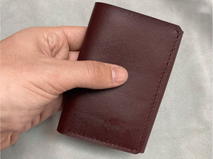 Premium Genuine Leather Tri Fold <b>Wallet</b> <b>Men</b> Custom Logo Top Grain Leather Card Holder <b>Small</b> Business Bag LTW-0156 - Product Image 2