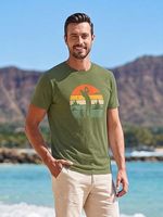 T-shirt d'été pour homme en coton tricoté 100 %, à manches courtes, coupe ajustée, anti-boulochage et respirant