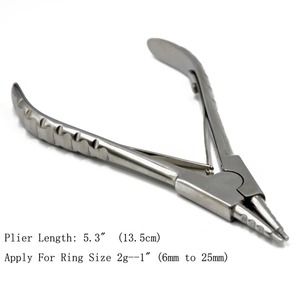 Surgical Steel Opening Closing Needle Ball Clamp <b>Plier</b> Different Open Shape Tweezers Piercing Professional Instrument <b>Set</b> - Product Image 2
