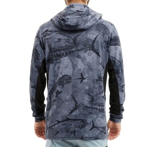 Vêtements de pêche respirants personnalisés en gros avec masque facial, sweat à capuche et chemise à manches longues UPF 50+ pour sports de plein air - Product Image 3