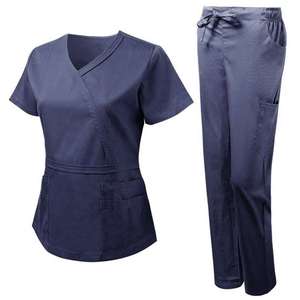 Vêtements d'hôpital de haute qualité en gros, uniformes infirmiers unisexes, dernier design, confortables, extensibles, tricotés, manches courtes - Product Image 4