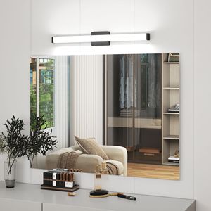 Modern 33-Inch Bathroom <b>Vanity</b> <b>Light</b> 18W LED Bath <b>Lights</b> with Cool White 6000K Black <b>Vanity</b> <b>Mirror</b> 6000K - Product Image 5