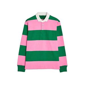 Camiseta de Rugby Deportiva Personalizada Sublimada en Rosa y Verde, de Dos Paneles, Transpirable, de Secado Rápido, Antibacteriana, 100% Algodón - Product Image 1