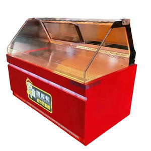 ثلاجة عرض تجارية للسلطات بألوان قابلة للتخصيص وتشطيب خشبي، ذات درجة حرارة مزدوجة وإزالة الصقيع التلقائي، مع أبواب منزلقة - Product Image 4