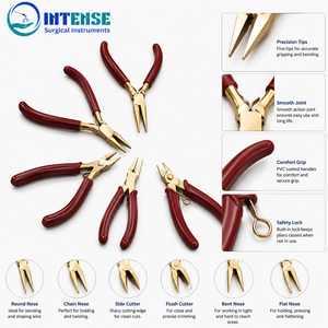 Professional Jewelry Making <b>Pliers</b> <b>Set</b> Long Nose Round Nose Side Cutter Flush Cutter Hand Tools OEM Manufacturer - Product Image 6