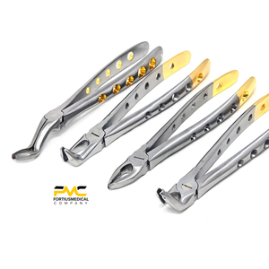 Ensemble de 4 forceps d'extraction dentaire profonds à prise profonde, à pointes serties de diamants pour des extractions contrôlées - Product Image 6