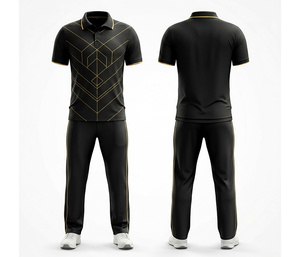 Ensemble d'uniformes de cricket personnalisés entièrement sublimés, imprimés par sublimation |   Vêtements de cricket pour hommes, femmes et jeunes : Polo et pantalon complets - Product Image 3