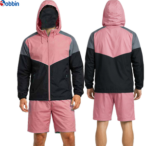Conjunto Corto de Ropa Urbana Personalizada para Hombre, Chaqueta Cortavientos y Pantalones Cortos con Bloques de Color, Conjunto de Verano - Product Image 6