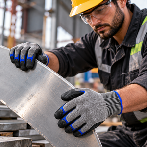 Gants de travail sans doigts résistants aux coupures, enduits de PU personnalisés, respirants, protection UV, antidérapants, sécurité, vente en gros OEM - Product Image 2
