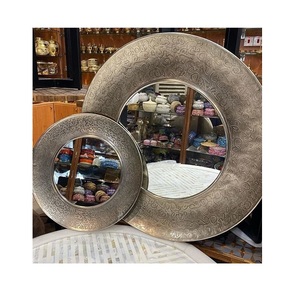 Customized size and shape mirror frame wood and mother of pearl work bedroom mirror frame for home decor accessories - Product Image 1