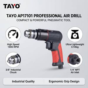 TAYO Taladro Neumático Profesional de Ángulo Recto con Mango Rojo y Negro - Product Image 2