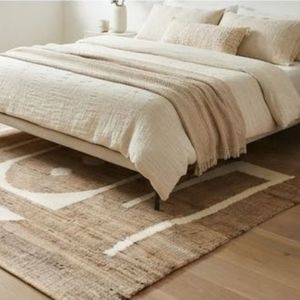 Modern Geometric Jute Area <b>Rug</b> Rectangle Flat Weave Eco Friendly Living Room Use 100% Organic Material Spot Clean At Low Price - Product Image 3