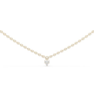 จี้ทองคำ 14k สีเหลืองทรงกลม/ทรงแมลงประดับเพชรเลี้ยงในห้องปฏิบัติการสำหรับผู้หญิง สวมใส่ได้ในที่ทำงาน |   เพชรที่เพิ่งเพาะเลี้ยง - Product Image 2