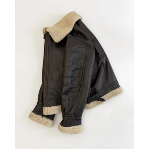 Custom <b>Men's</b> Genuine Sheepskin <b>Shearling</b> Winter Leather <b>Jacket</b> Sherpa Fur Lined Eco-Friendly Windproof Cozy Manufacturer - Product Image 3
