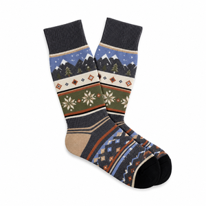 BSCI Wholesale ODM Custom Vintage Nordic Wool <b>Socks</b> for Men and Women Warm Thick Knit Winter <b>Socks</b> for Outdoor Camping Hiking - Product Image 1