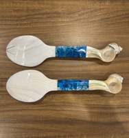 Ensemble de cuillères à fourchette en nacre de haute qualité pour coquillage servant des ustensiles de cuisine à domicile cadeaux écologiques directement du Vietnam