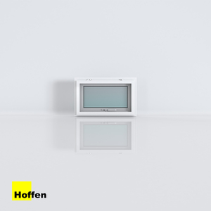 หน้าต่างบานเลื่อนแนวตั้ง HOFFEN PRO แบบกันลม ดีไซน์ทันสมัย กรอบสีขาว ขนาด 80x50 ซม. พร้อมมุ้งกันยุงสำหรับครัวภายนอก ประหยัดพลังงาน - Product Image 1