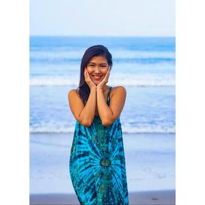 Women Tie Dye Rayon Blue Maxi Dress with <b>Spaghetti</b> <b>Strap</b> Neck Sleeveless Flowy Summer Beachwear for Women - Product Image 3