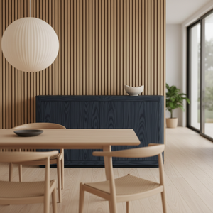 ตู้ไซด์บอร์ด 4 บาน รุ่น Soft Edge ดีไซน์ทันสมัย ทำจาก MDF พร้อมผิวไม้โอ๊คแท้ ทนทานต่อการเปียกน้ำ - Product Image 3